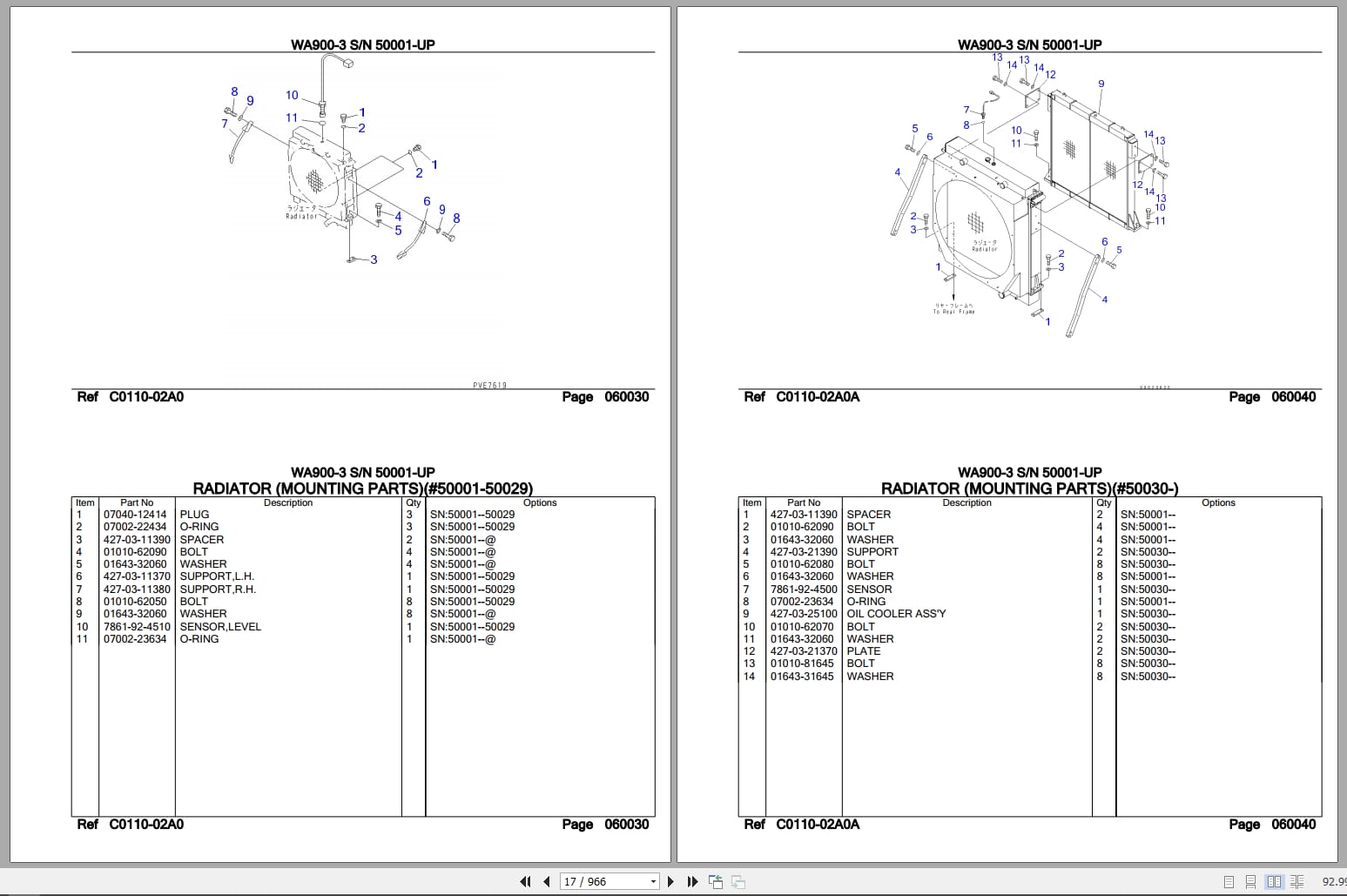 Komatsu Wheel Loaders WA900 3 50001 UP Parts Catalog (2)