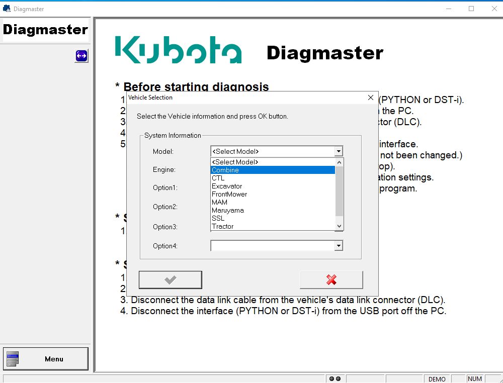 Kubota Diagmaster 24.06.01 Diagnostic Program Multiple PCs 6