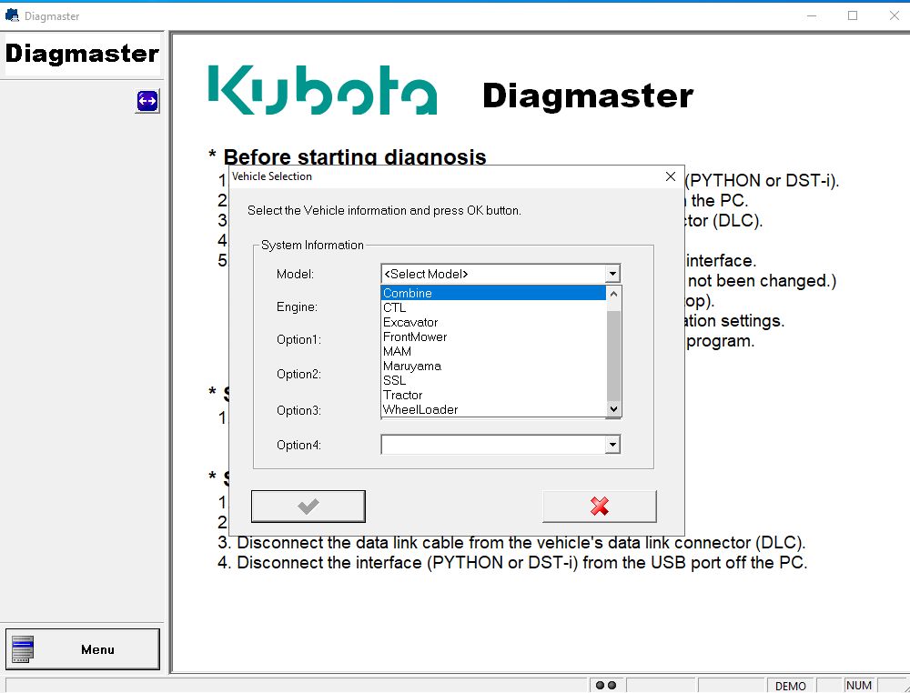 Kubota Diagmaster 24.06.01 Diagnostic Program Multiple PCs 7
