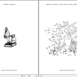 Kubota Excavator K 008 Alpha Parts Catalog EN DE (1)