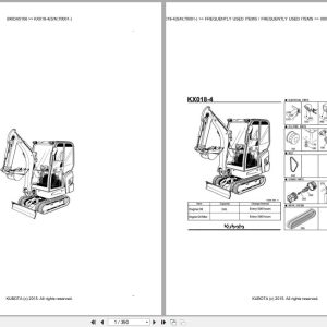Kubota Excavator KX018 4 70001 Parts Catalog EN DE (1)
