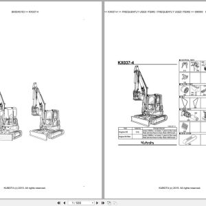 Kubota Excavator KX037 4 Parts Catalog EN DE (1)