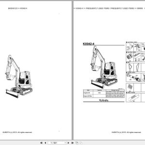 Kubota Excavator KX042 4 Parts Catalog EN DE (1)