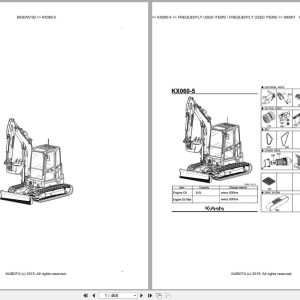 Kubota Excavator KX060 5 Parts Catalog EN DE (1)