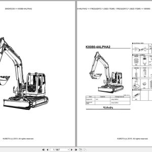 Kubota Excavator KX080 4 Alpha 2 Parts Catalog EN DE (1)