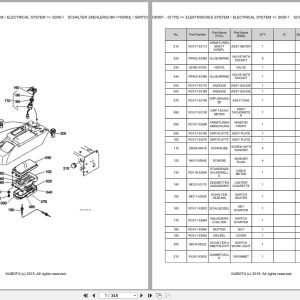 Kubota Excavator KX161 3 00001 01776 Parts Catalog EN DE (1)