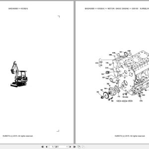 Kubota Excavator KX36 KX36H Parts Catalog EN DE (1)