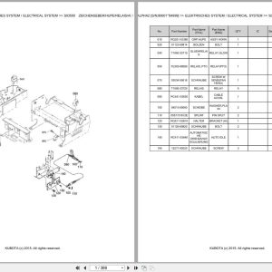 Kubota Excavator KX91 3 Alpha 2 80001 84999 Parts Catalog EN DE (1)