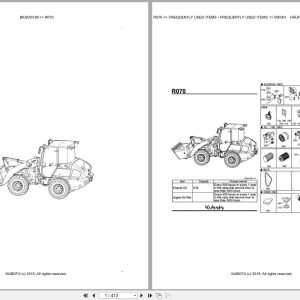 Kubota Excavator R070 Parts Catalog EN DE (1)