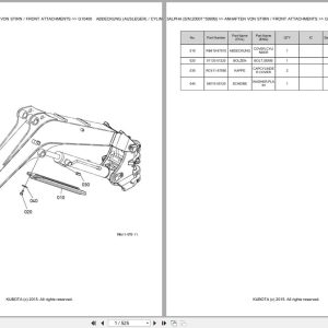 Kubota Excavator U25 3 Alpha 20001 59999 Parts Catalog EN DE (1)