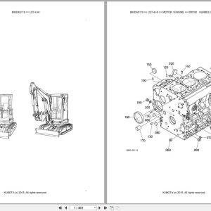 Kubota Excavator U27 4 HI Parts Catalog EN DE (1)