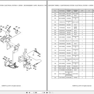 Kubota Excavator U35 3 55001 69999 Parts Catalog EN DE (1)