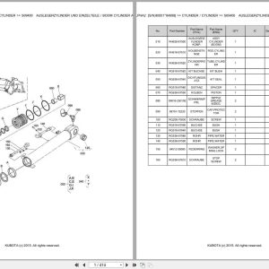 Kubota Excavator U35 3 Alpha 2 80001 84999 Parts Catalog EN DE (1)