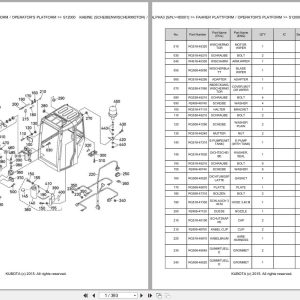 Kubota Excavator U35 3 Alpha 3 85001 Parts Catalog EN DE (1)