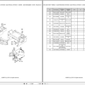 Kubota Excavator U35 3 Alpha 70001 79999 Parts Catalog EN DE (1)