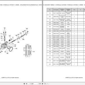 Kubota Excavator U45 3 55001 69999 Parts Catalog EN DE (1)