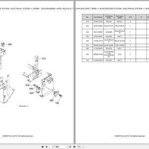 Kubota Excavator U45 3 Alpha 70001 79999 Parts Catalog EN DE (1)