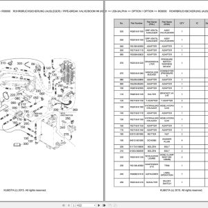 Kubota Excavator U50 3 Alpha Parts Catalog EN DE (1)