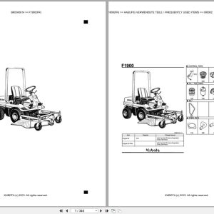 Kubota Mower F1900 FR Parts Catalog EN DE (1)