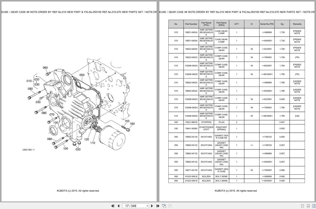 Kubota Mower F1900 FR Parts Catalog EN DE (2)
