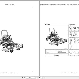 Kubota Mower F3560 Parts Catalog EN DE (1)