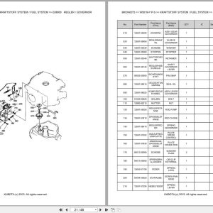 Kubota Mower W5019 P W5019 P S Parts Catalog EN DE (2)
