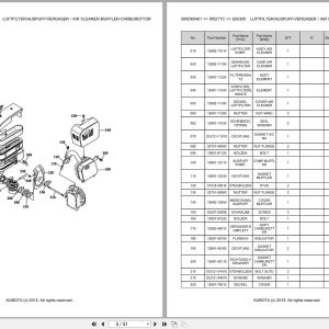 Kubota Mower W521TC Parts Catalog EN DE (2)
