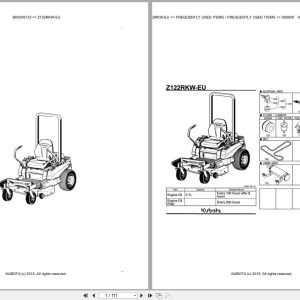 Kubota Mower Z122RKW EU Parts Catalog EN DE (1)