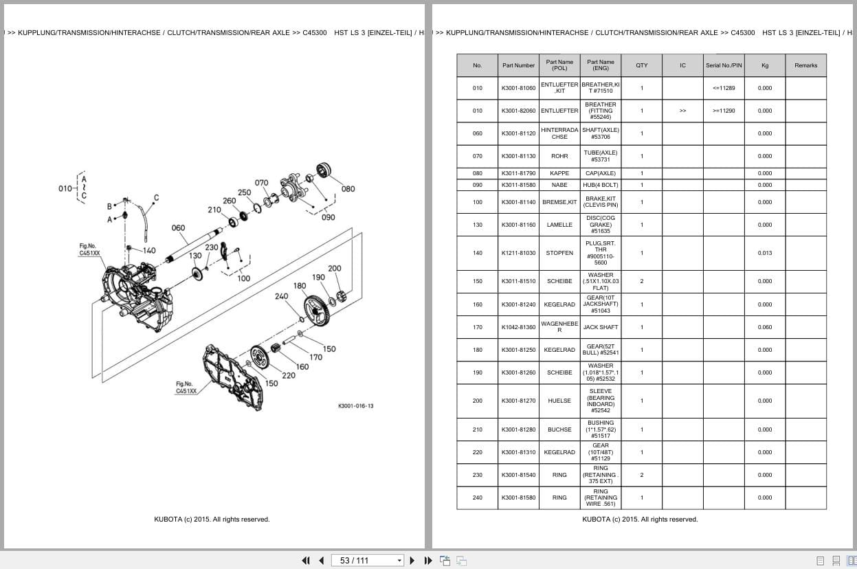 Kubota Mower Z122RKW EU Parts Catalog EN DE (3)