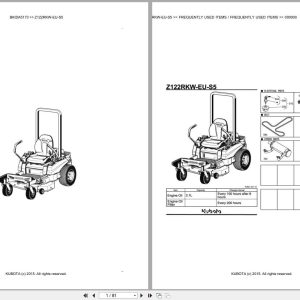 Kubota Mower Z122RKW EU S5 Parts Catalog EN DE (1)