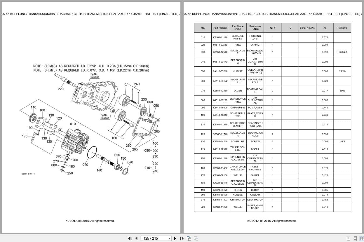 Kubota Mower ZD1211R 2 EU S5 Parts Catalog EN DE (2)