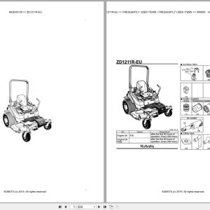 Kubota Mower ZD1211R EU Parts Catalog EN DE (1)