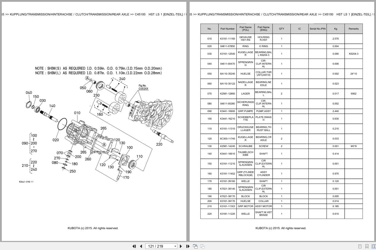 Kubota Mower ZD1211R EU S5 Parts Catalog EN DE (3)