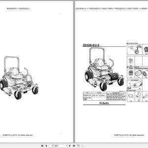 Kubota Mower ZD326 EU 2 Parts Catalog EN DE (1)