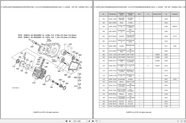Kubota Mower ZD326 EU 2 Parts Catalog EN DE (2)