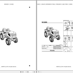 Kubota Tractor B1220D Parts Catalog EN DE (1)