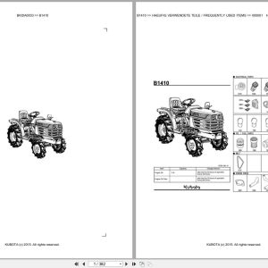 Kubota Tractor B1410 Parts Catalog EN DE (1)