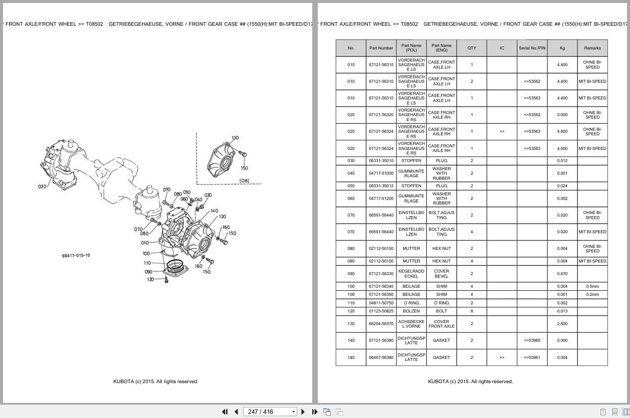 Kubota Tractor B1750D Parts Catalog EN DE (3)