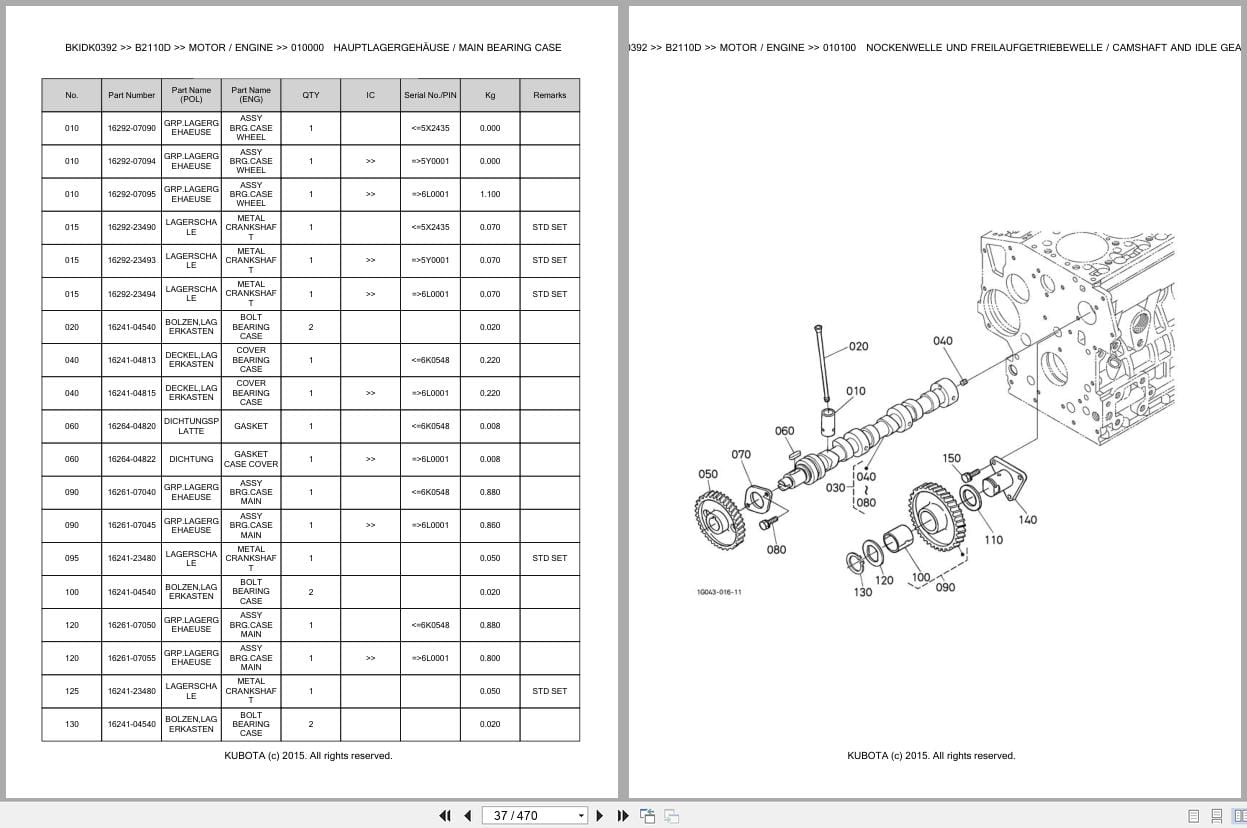 Kubota Tractor B2110D Parts Catalog EN DE (3)