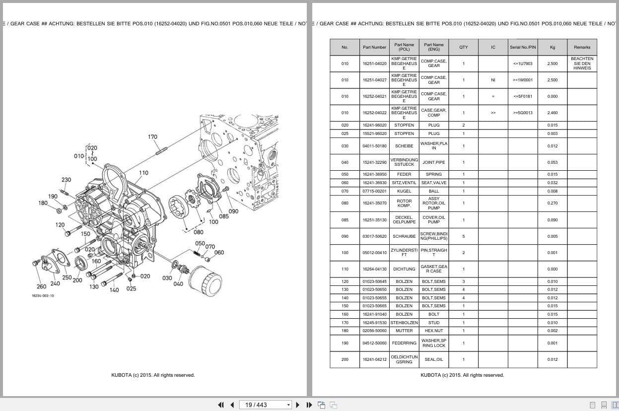 Kubota Tractor B2110HDB Parts Catalog EN DE (2)