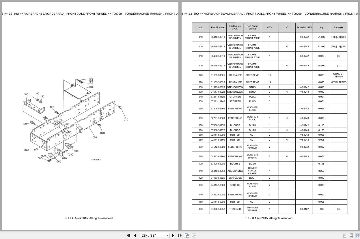 Kubota Tractor B2150D Parts Catalog EN DE (2)
