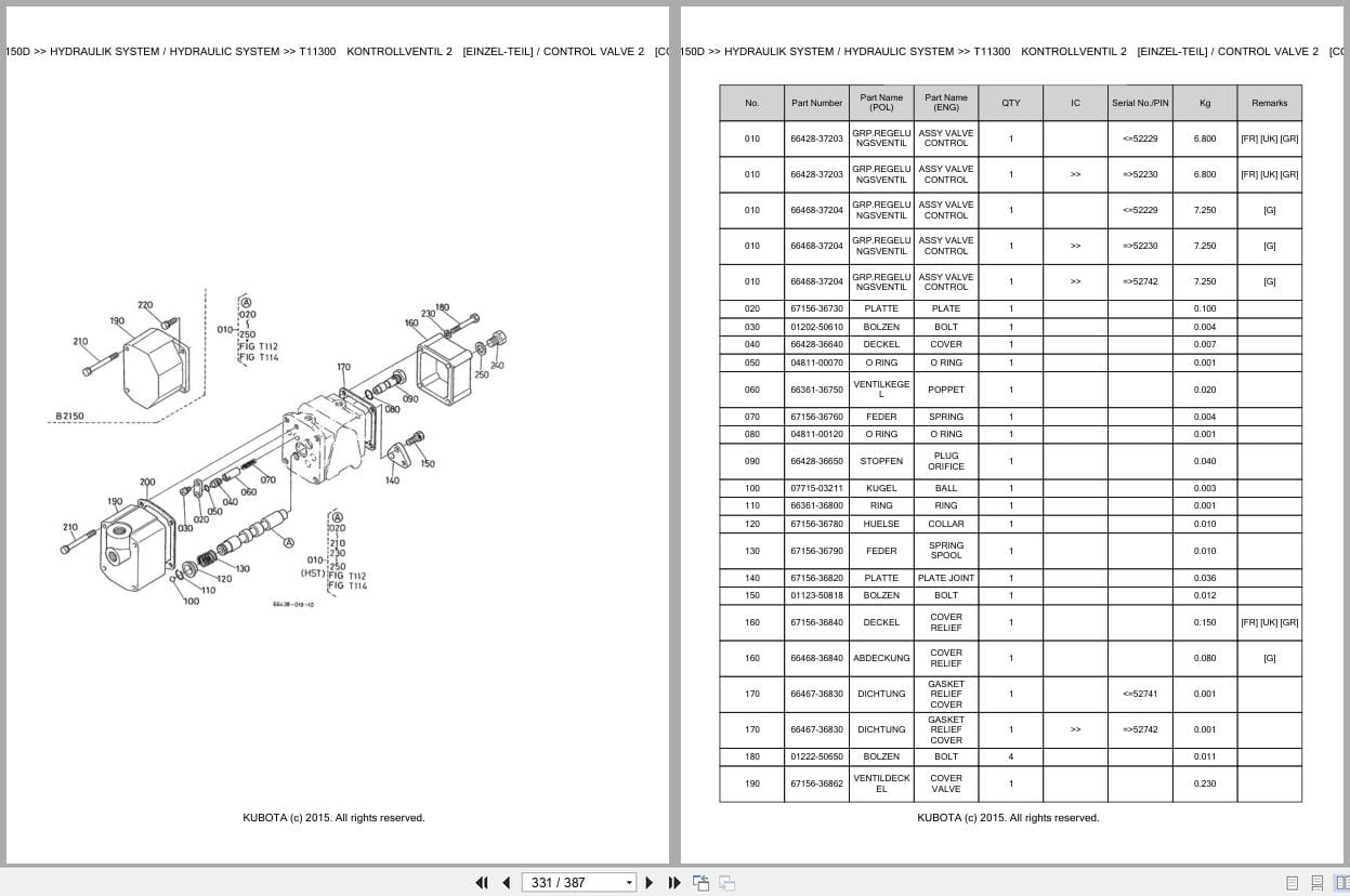 Kubota Tractor B2150D Parts Catalog EN DE (3)