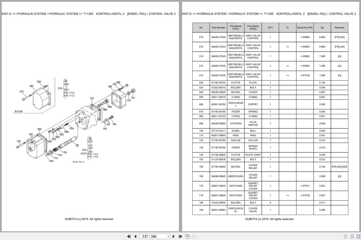 Kubota Tractor B2150HST D Parts Catalog EN DE (3)