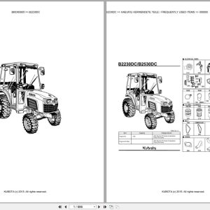 Kubota Tractor B2230DC Parts Catalog EN DE (1)