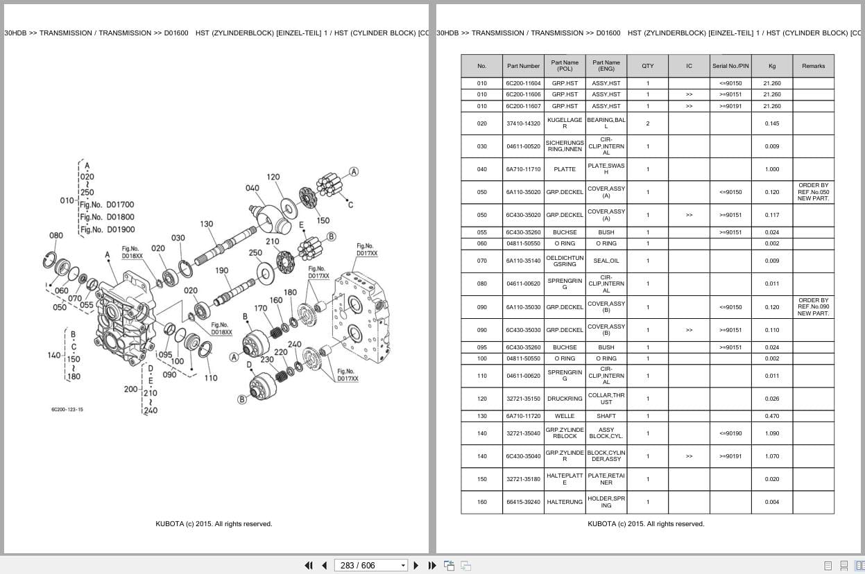 Kubota Tractor B2230HDB Parts Catalog EN DE (2)