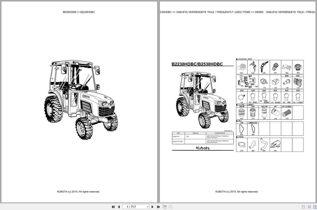 Kubota Tractor B2230HDBC Parts Catalog EN DE (1)
