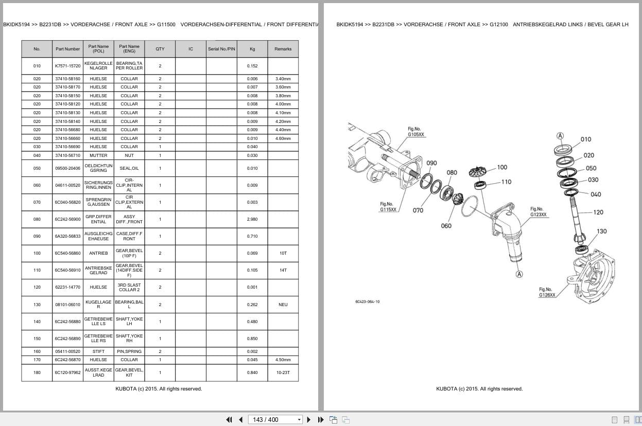 Kubota Tractor B2231DB Parts Catalog EN DE (3)