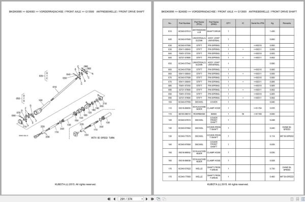 Kubota Tractor B2400D Parts Catalog EN DE (3)