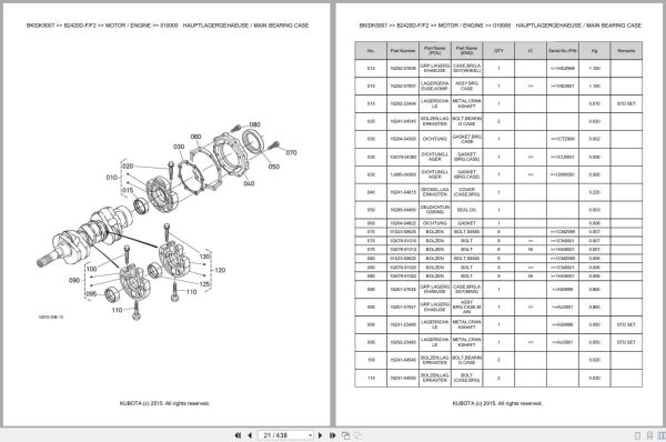 Kubota Tractor B2420D F B2420D F2 Parts Catalog EN DE (2)