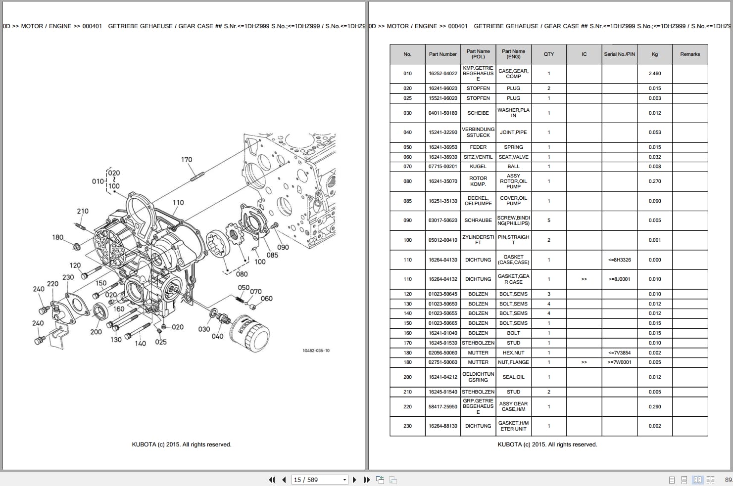Kubota Tractor B2530D Parts Catalog EN DE (2)